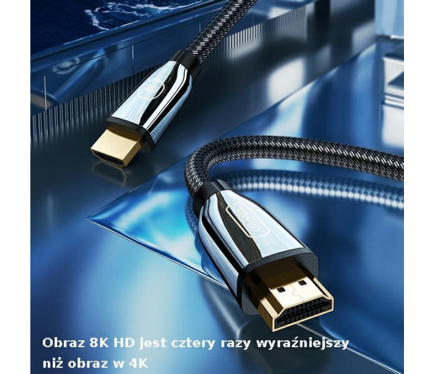 USAMS Kabel HDMI - HDMI 3mUltra HD U67 2,1 8K czarny - 1569078 - zdjęcie 4
